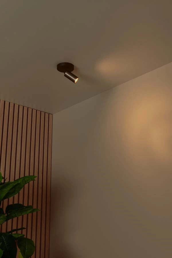 Lucide RITMO - Ceiling spotlight - Ø 10 cm - 1xGU10 (MR11) - Coffee - atmosphere 1